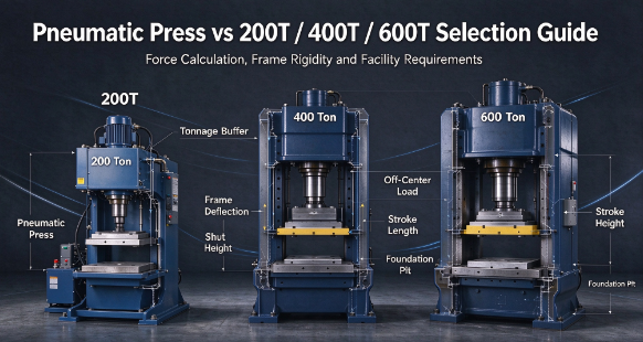 C&aacute;ch chọn m&aacute;y &eacute;p c&ocirc;ng suất 200 tấn, 400 tấn hoặc 600 tấn